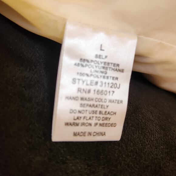 BLUE B White Moto Fringe Jacket, Size Large - Picture 13 of 15